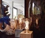 Tischlampe E27 Holz mit Textilkabel
