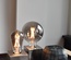 Tischlampe E27 Nickel mit Textilkabel