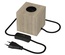 Tischlampe E27 Holz mit Textilkabel