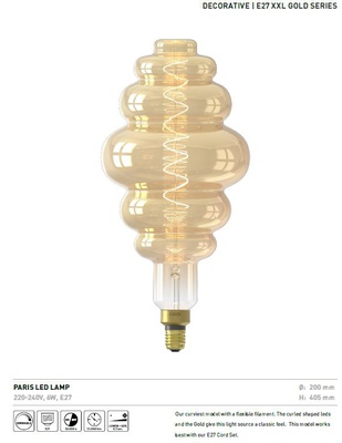 XXL SPECIAL ORGANIC PARIS LED BULBS