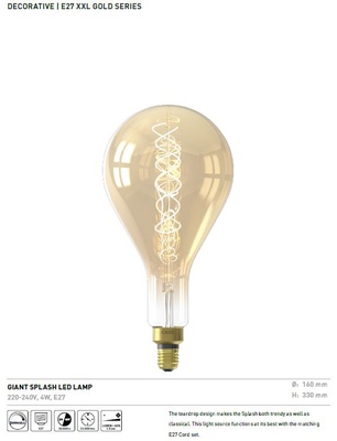 XXL SPECIAL ORGANIC SPLASH LED BULBS